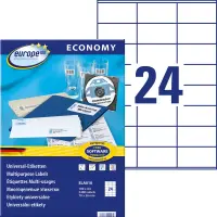 Kleebisetikett AVERY Economy 70x36mm 24 lehel 100 lehte