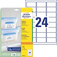 Kleebisetikett külmutatud toodetele AVERY Zweckform 63,5x33,9mm 25 lehte pakis