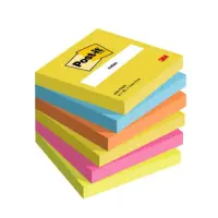 Märkmepaber 76x76mm POST-IT 654 Energetic 6x100 lehte
