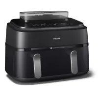 Philips 5000 series NA551/00 fritüür Kahekohaline 9 l Eraldiseisev 2750 W Kuumaõhu fritüür Must, Hõbe