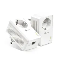 TP-Link TL-PA7017P KIT AV1000 Gigabit Passthrough Powerline Starter Kit Ethernet Adapter Kit