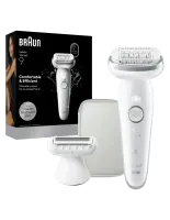 Braun Silk-épil 9 SES9-030 | Epilator | Operating time (max) 50 min | Number of power levels 2 | Wet & Dry | White/Silver