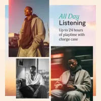 Marley Wireless Earbuds | Trenchtown | Built-in microphone | Bluetooth | ANC | Cream – pilt 2