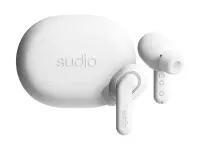 Sudio Earbuds | E4 Pro | Bluetooth | In-ear | Microphone | Cloud White | Noise canceling | Noise reduction | Wireless – pilt 4