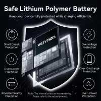 POWER BANK WRL 10000MAH 35W/GREY FKHH0 VENTION – pilt 3