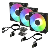 ARCTIC BioniX P14 A-RGB Arvuti korpus Ventilaator 14 cm Must 3 tk