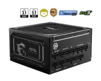 Power Supply MSI MAG A1000GL PCIE5 II ATX 3.1 1000 Watts Efficiency 80 PLUS GOLD PFC Active...