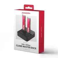 AXAGON | USB-C 20Gbps docking station for 2× M.2 NVMe SSD with disk cloning function without PC | ADSA-M2C22L – pilt 7