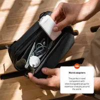 Fixed Slim Traveller 2xUSB-C Travel Charger with world adapters, GaN, 45W | White – pilt 4