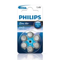 6 x Patarei Philips ZA675 1.4 V Zinc Air (PR44)