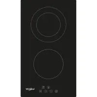 Whirlpool, domino, laius 30 cm, must - Integreeritav keraamiline pliidiplaat