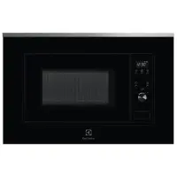 Electrolux, 20 L, 700 W, must/roostevaba teras - Integreeritav mikrolaineahi