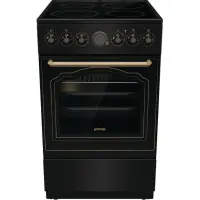 Gorenje, retro, 70 L, must - Eraldiseisev keraamiline pliit