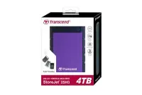 External HDD|TRANSCEND|StoreJet|4TB|USB 3.0|Colour Purple|TS4TSJ25H3P – pilt 2