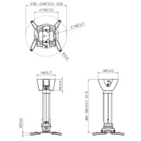 Vogels | Projector Ceiling mount | PPC1540W | Maximum weight (capacity) 15 kg | White – pilt 2