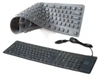KEYBOARD FLEXIBLE USB ENG/BLACK KB-109F-B GEMBIRD
