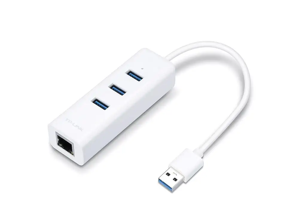 TP-Link UE330 sülearvuti dokk ja pordireplikaator Juhtmega ühendatud USB 3.2 Gen 1 (3.1 Gen 1) Type-A Valge