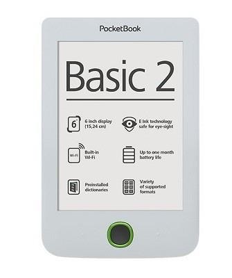 E-Reader | POCKETBOOK | Basic 2 | 6" | 800x600 | Memory 4096 MB | 1xMicro-USB | Micro SD | White | PB614W-D-WW