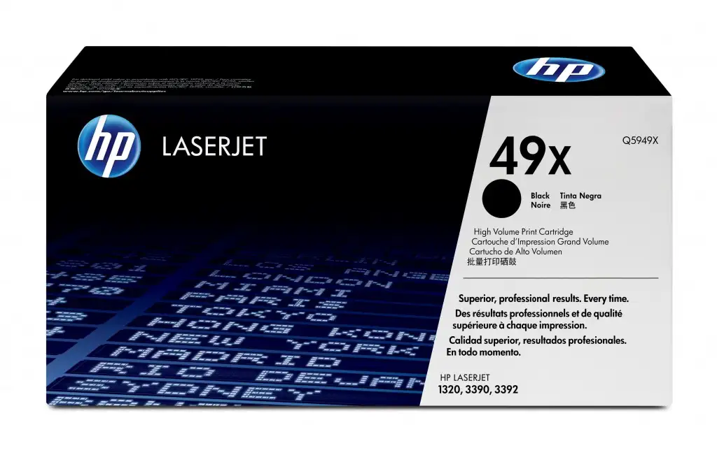 HP LaserJet Q5949X must printerikassett Smart printimistehnoloogiaga