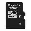 MEMORY MICRO SDHC 32GB CLASS4/SNGL PACK SDC4/32GBSP KINGSTON