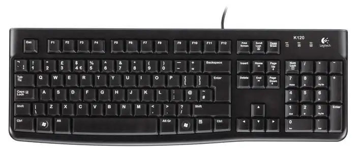 Logitech Keyboard K120 for Business klaviatuur Kontor USB QWERTY US rahvusvaheline Must
