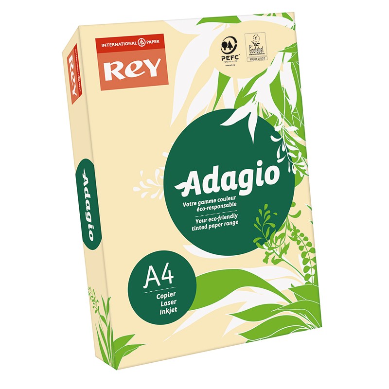 Värvipaber REY ADAGIO A4, 80g/m2, 500 lehte, liivapruun (nr.38)