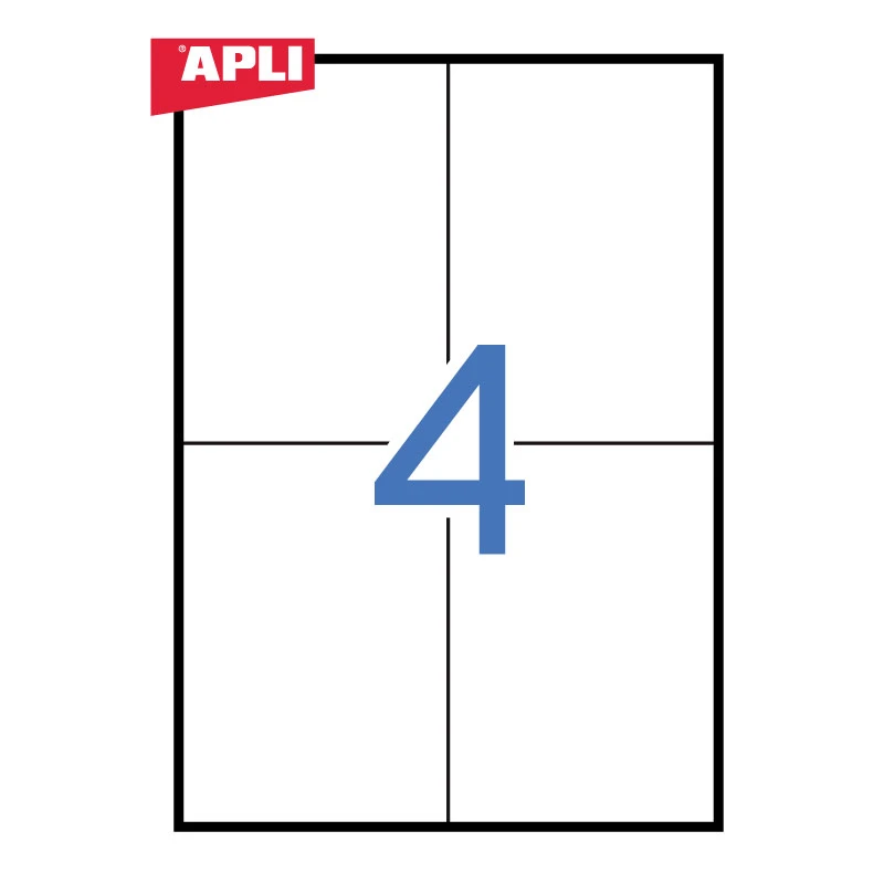 Etiketid Apli ILC iseliimuvad 105 x 148mm 100l/pk (4tk lehel)
