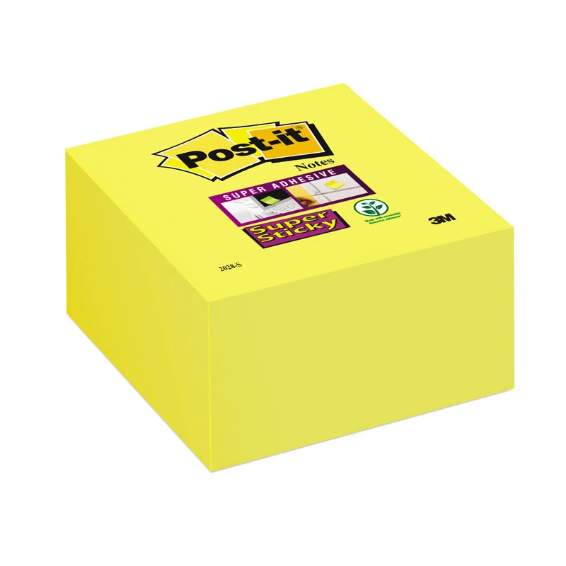 Märkmekuup Post-It Super Sticky 76x76 mm, 350 lehte, kollane