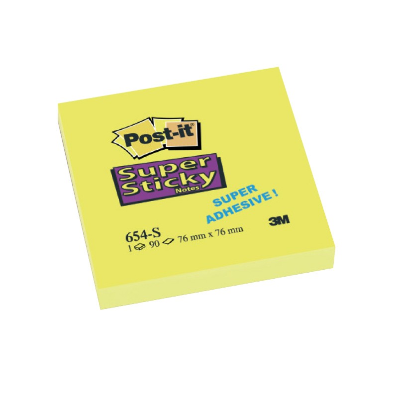 Märkmepaber Post-It Super Sticky 76x76 mm, kollane