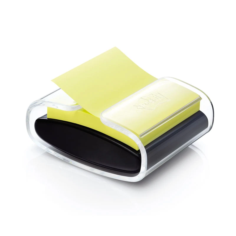 Z-märkmepaberihoidja Post-It Pro must/läbipaistev