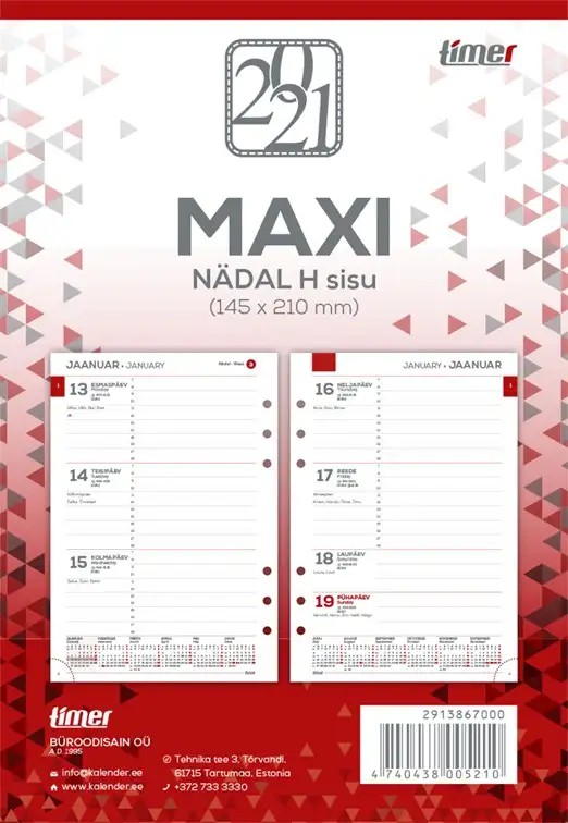 2913867000, Time-Master Maxi Nädal H sisu