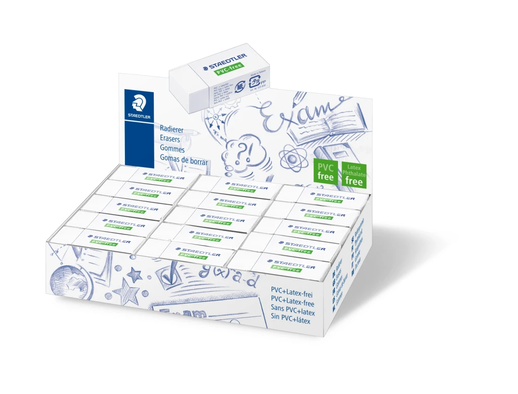 Kustutuskumm Staedtler PVC- vaba B30, 43x19x13mm (kogus 2 tükki)