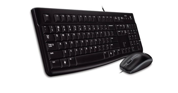 Logitech Desktop MK120 klaviatuur Hiir kaasa arvatud Kodu USB QWERTY Hollandi Must