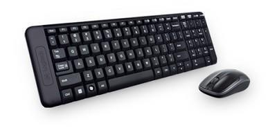 Logitech Wireless Combo MK220 klaviatuur Hiir kaasa arvatud Raadioside QWERTY Rahvusvaheline EER (Euroopa ettevõtluspiirkond) Must