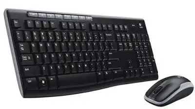 Logitech 920-004508 klaviatuur Hiir kaasa arvatud Kodu Raadioside QWERTY US rahvusvaheline Must, Hõbe