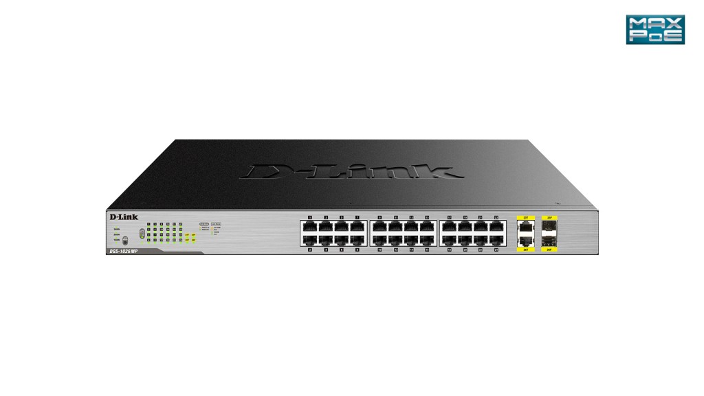 D-Link | Switch | DGS-1026MP | Unmanaged | Rack mountable | 1 Gbps (RJ-45) ports quantity 24 | SFP ports quantity 2 | PoE/Poe+ ports quantity 24 | Power supply type Single | 24 month(s)