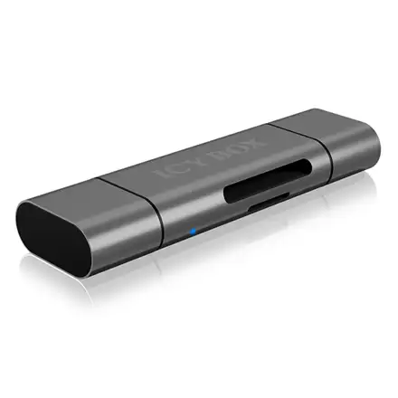 Icy box IB-CR200-C  SD/MicroSD (TF) USB 2.0 card reader with Type-C and -A to micro USB (OTG) interface, anthracite | Raidsonic | External card reader with multi-USB connector | External | Micro SDHC, Micro SDXC, microSD 3.0 UHS-I SD, SDHC, SDXC, SD 2.0 UHS-I, MMC | external