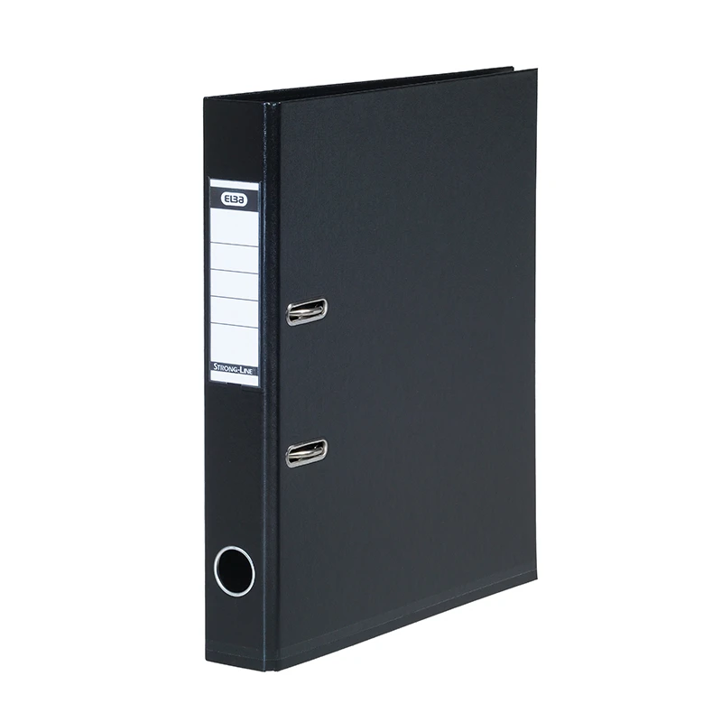 Registraator ELBA Strong-Line A4 50mm PP tugevdusribaga, must