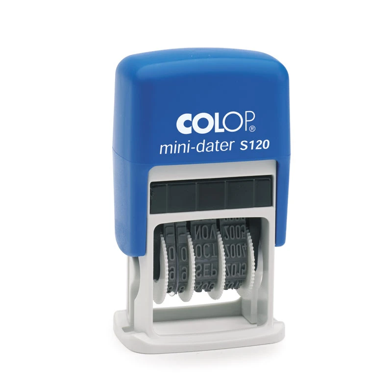 Tempel Colop S120, sinine tint ISO standard, YYYY-MM-DD)