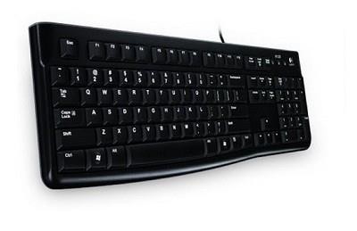 Logitech K120 Corded Keyboard klaviatuur USB QWERTY US rahvusvaheline Must