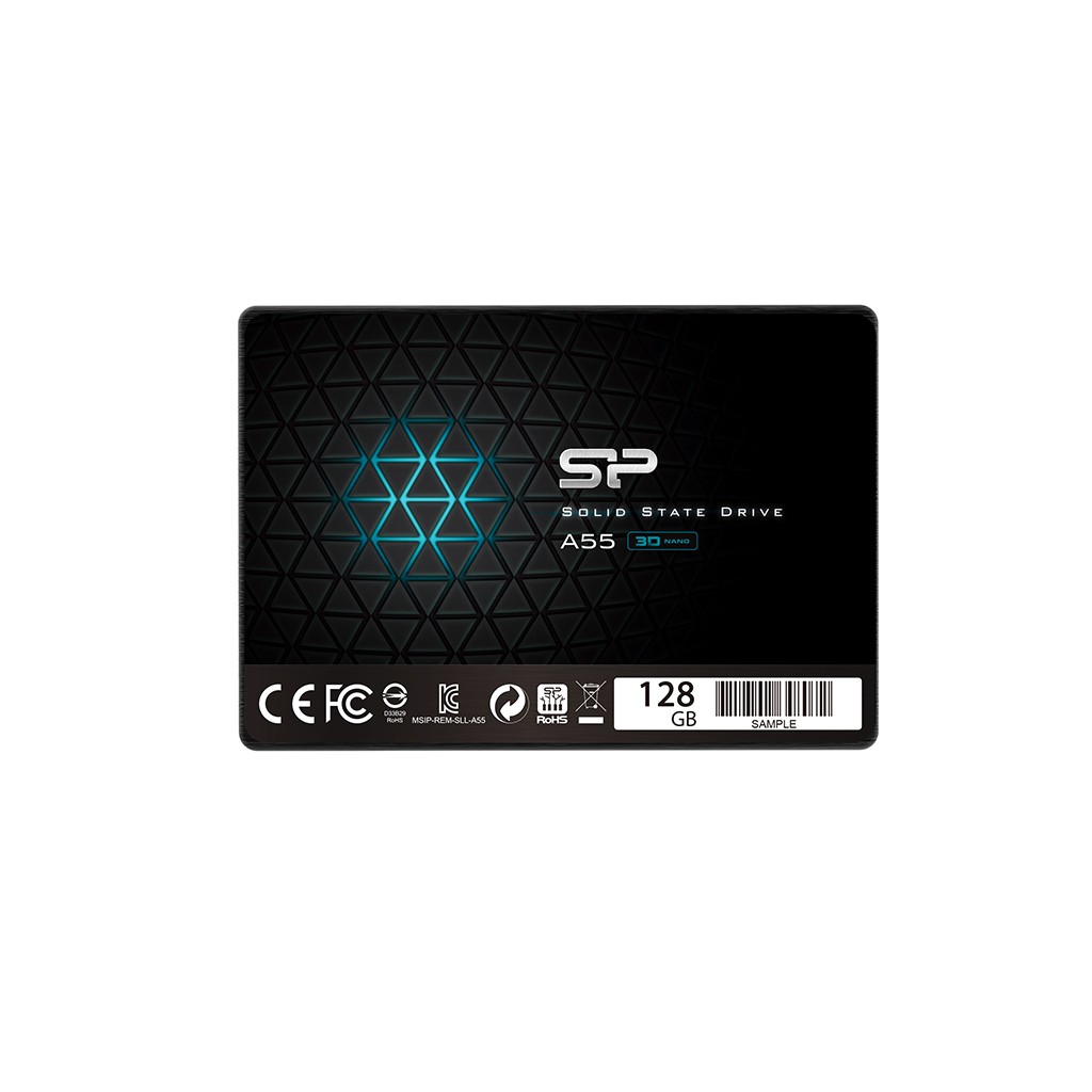 Silicon Power A55 128 GB SSD form factor 2.5" SSD interface SATA Write speed 420 MB/s Read speed 550 MB/s