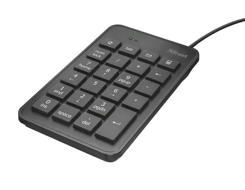 Trust 22221 numbritega klahvistik Sülearvuti/PC USB Must