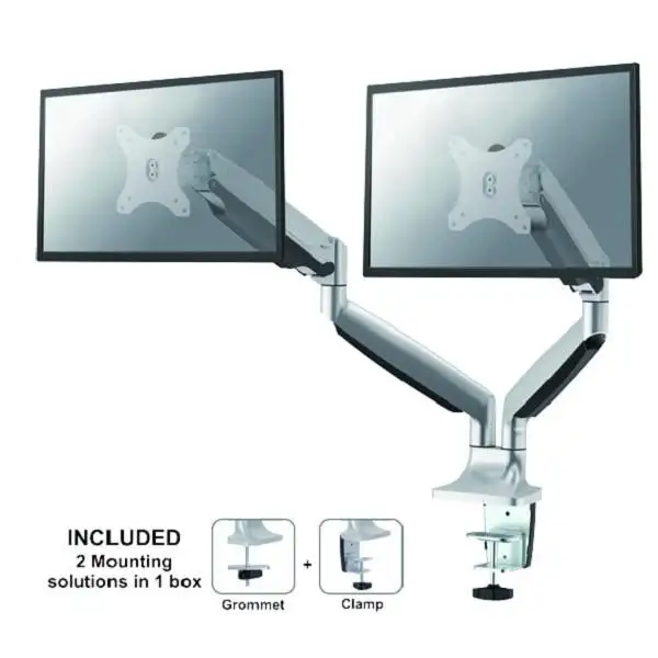 Neomounts NM-D750DSILVER monitori kinnitus ja alus 81,3 cm (32") Laud Hõbe