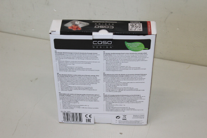 SALE OUT. Caso Design kitchen scale Maximum weight (capacity) 5 kg, Graduation 1 g, Display type Digital, Stainless Steel, USED AS DEMO, SCRATCHES, NOT ORIGINAL PACKAGING