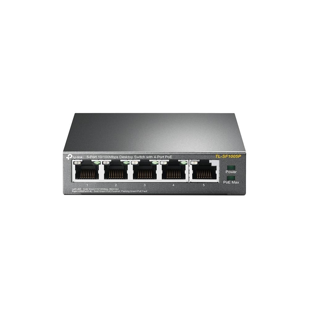 TP-Link TL-SF1005P võrgulüliti Mittejuhitav Fast Ethernet (10/100) Power over Ethernet tugi Must