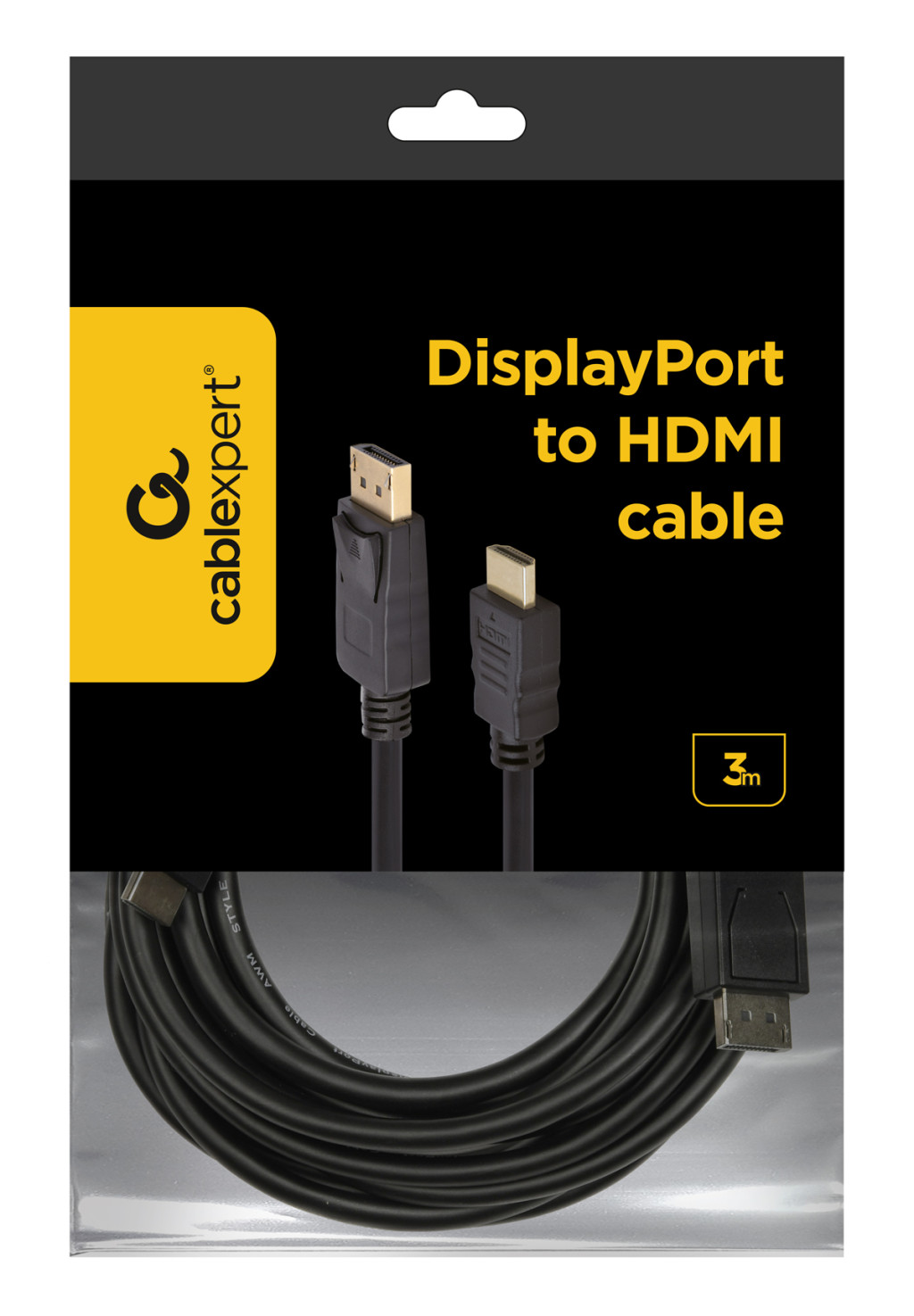 Cablexpert Displayport -> HDMI kaabel 3M/CC-DP-HDMI-3M