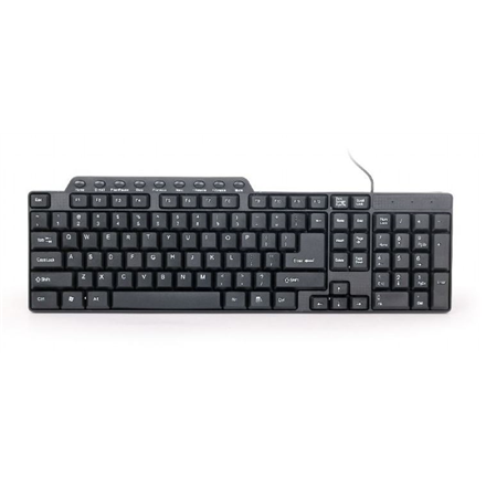 Gembird KB-UM-104 Compact multimedia keyboard Multimedia Wired US 420 g USB Black