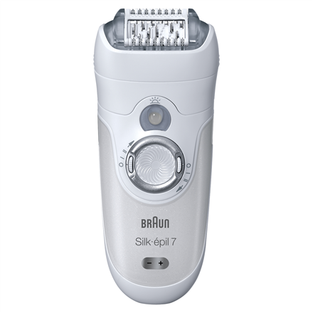 Braun Epilator Silk-Epil 7 7-561 Operating time (max) 40 min, Number of power levels 2, Wet & Dry, White/Silver