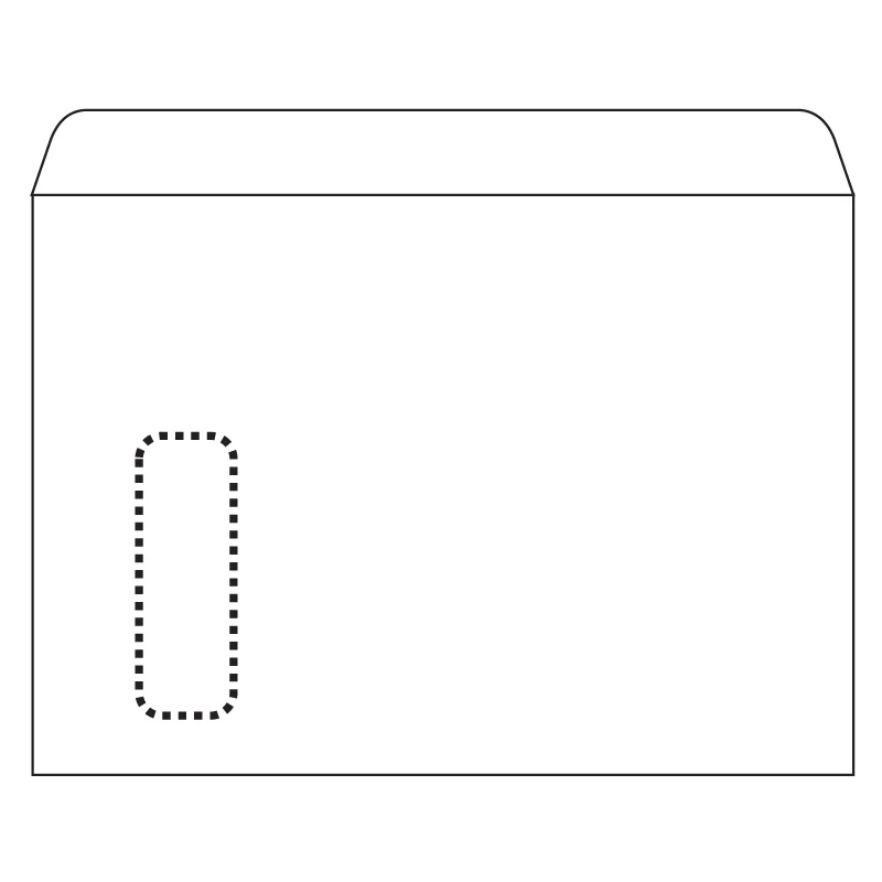 Ümbrikud E4 AH 229x324mm, Aken 105x40 mm, valge  500tk