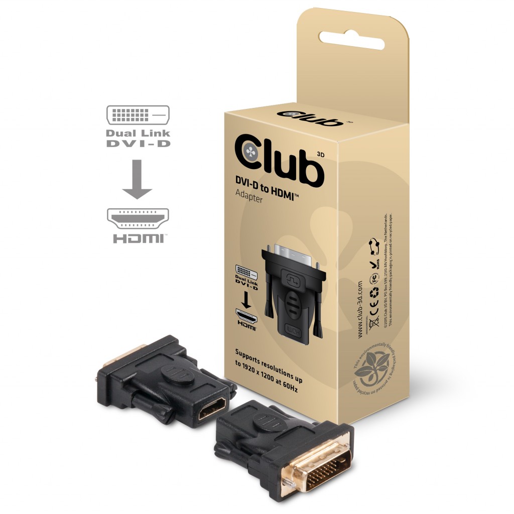 CLUB 3D DVI-HDMI ADAP. FOR ALL ATI CARDS